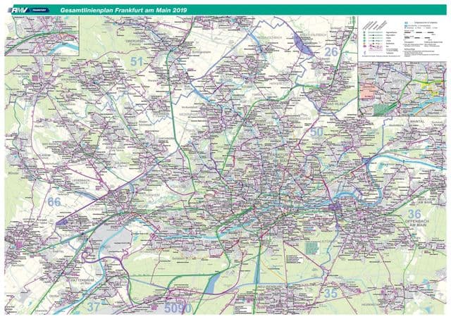 Mapa de zonas de Frankfurt